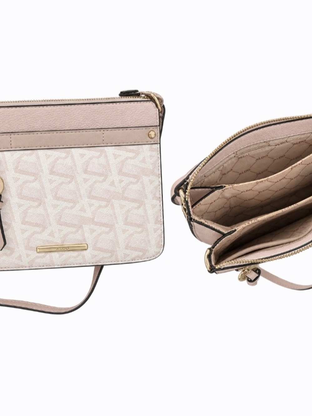 Aldo Light Blush Logo Crossbody Bag